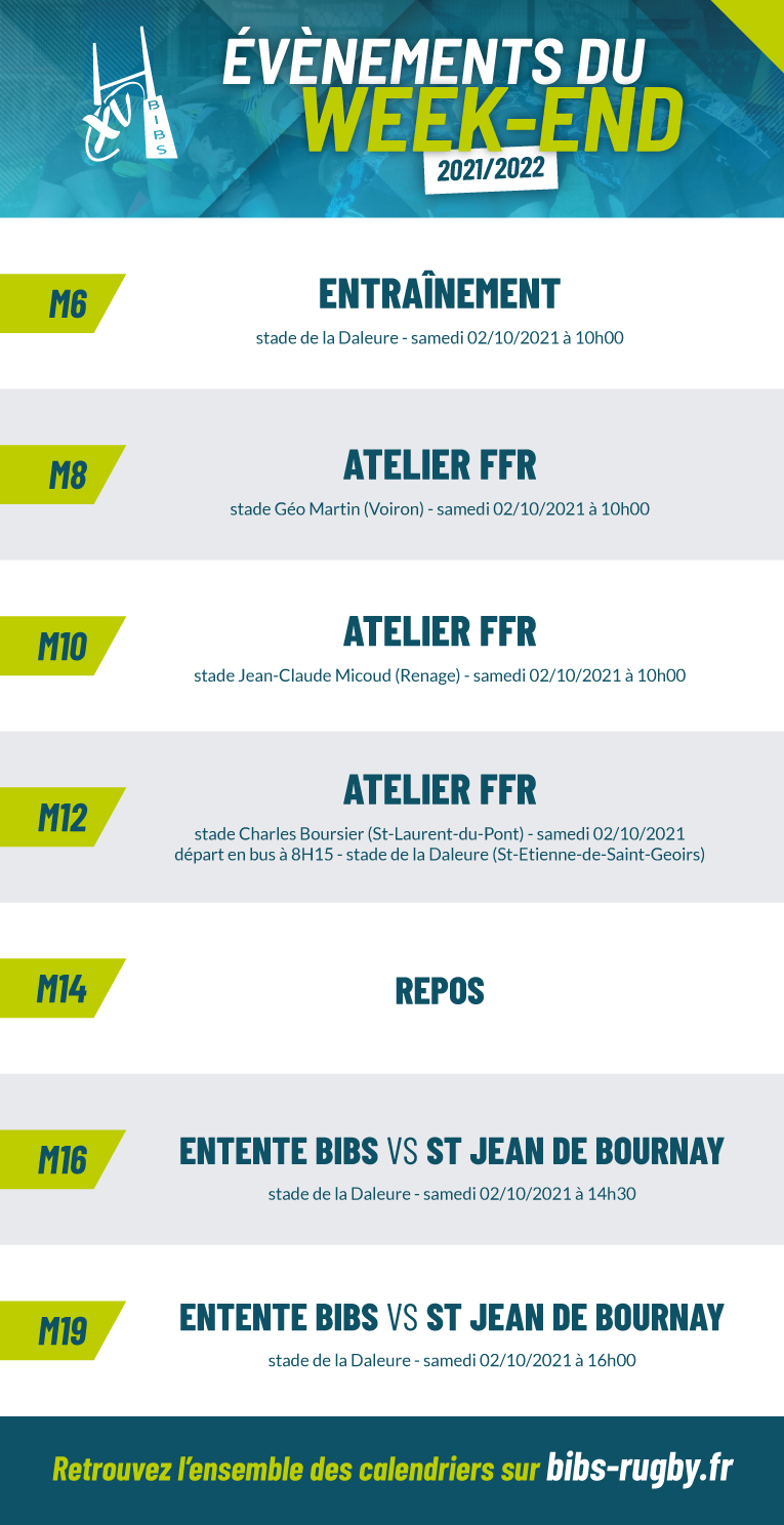 évènements weekend du 2 octobre 2021