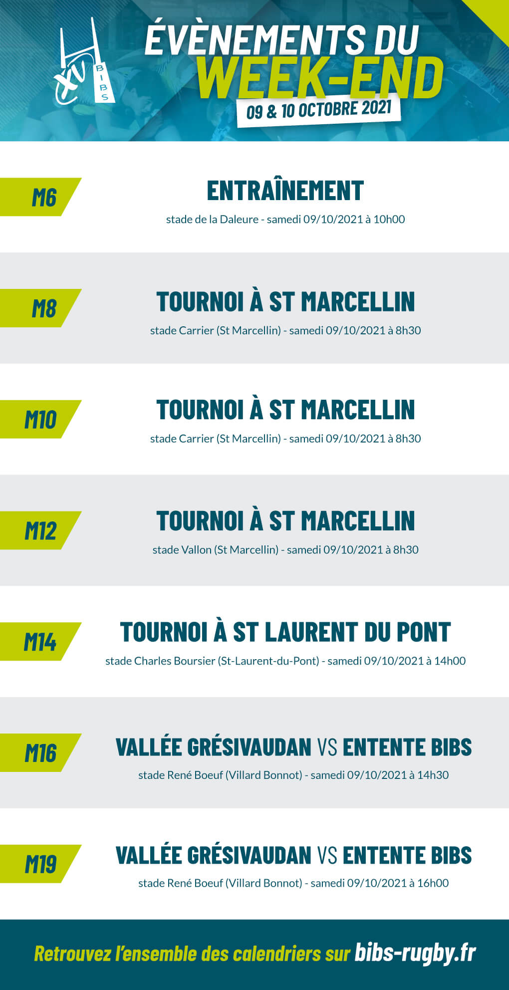évènements week-end 9 octobre 2021